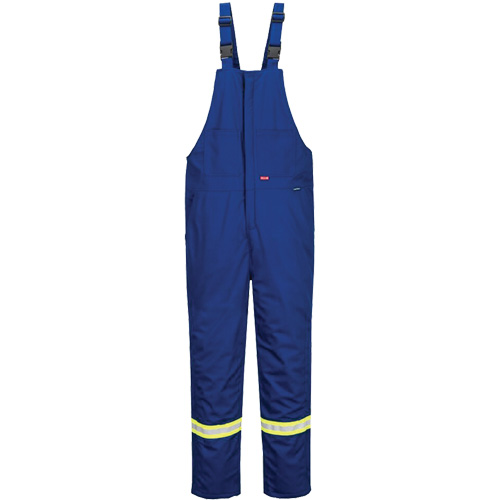 Bizflame&reg; 88/12 Insulated Bib Pants, Cotton/Nylon, Medium (Tall), Blue Consource