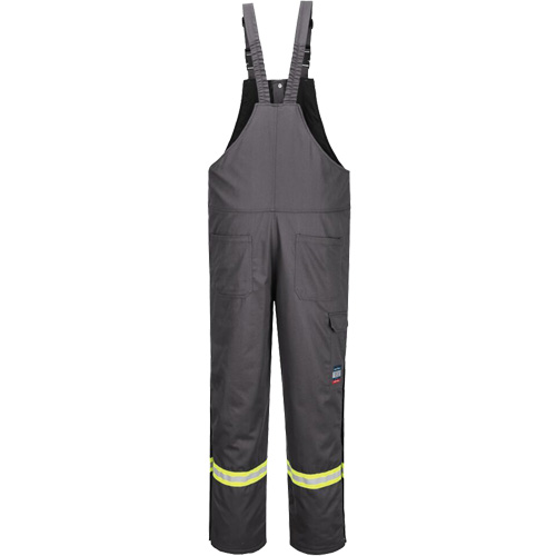 Bizflame&reg; 88/12 Insulated Bib Pants, Cotton/Nylon, Small, Grey Consource