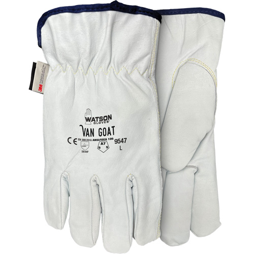 9547 Van Goat Cut Protection Gloves, X-Small, Grain Goatskin Palm, Thinsulate/Steel/Polyester/Para-Aramid Inner Lining Consource