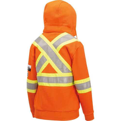 Heavyweight Safety Hoodie, Women's, X-Small, High Visibility Orange Consource