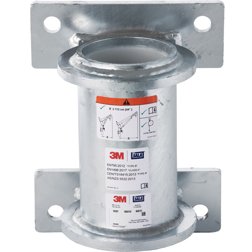 DBI-SALA&reg; Confined Space Wall Mount Base, Galvanized Consource