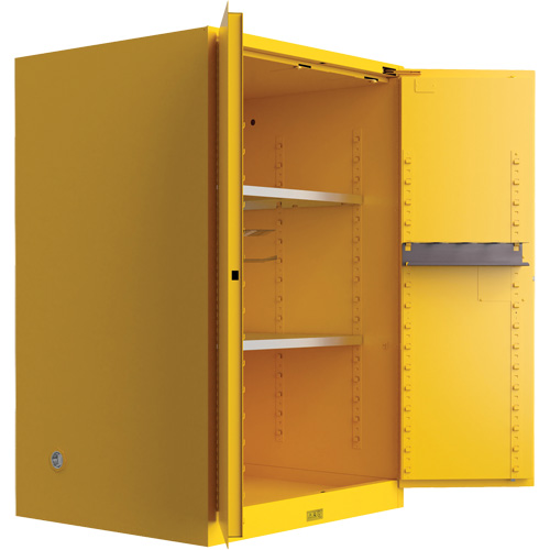 Armoire de s&eacute;curit&eacute; pour produits inflammables Utili-Guard+, 45 gal., 2 Porte(s), 43" La x 65" h x 22" p Consource