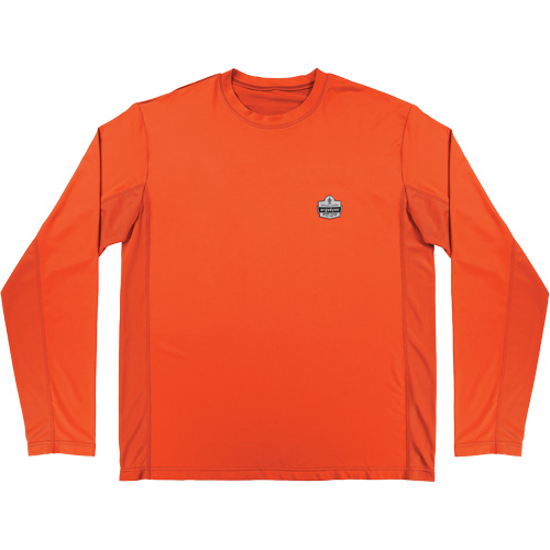 Chill-Its 6689 Cooling Long Sleeve Sun Shirt with UV Protection, Orange, Small Consource