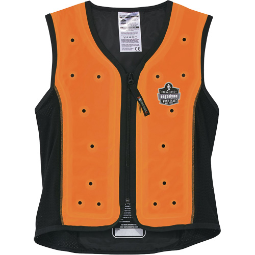 Veste de refroidissement &eacute;vaporatif Chill-Its 6685 avec fermeture &agrave; glissi&egrave;re, Grand, Orange Consource