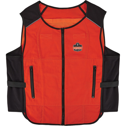 Veste de refroidissement &agrave; changement de phase l&eacute;g&egrave;re avec sachets de recharge Chill-Its 6260, 2T-grand/3T-grand, Orange Consource