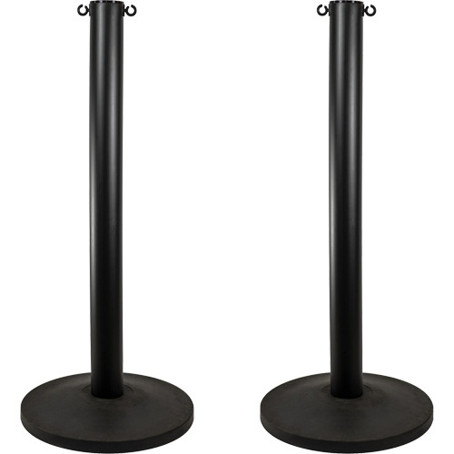 Montant industriel, Hauteur de 37", Noir Consource