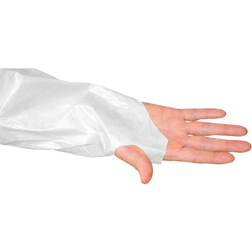 Blouse CoverMe avec passe-pouces, Taille unique, Blanc, Poly&eacute;thyl&egrave;ne Consource