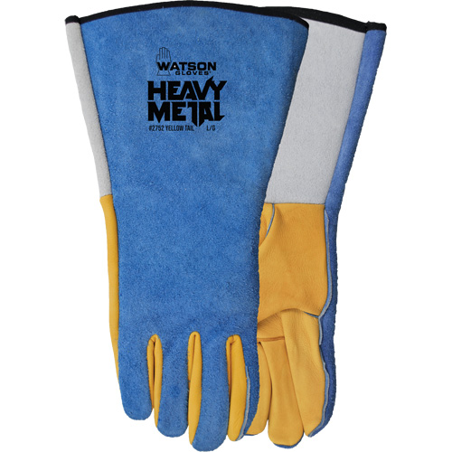 Gants de soudage Yellow Tail MIG/TIG, Cuir fleur de daim/Cuir de vache refendu, Taille Petit Consource
