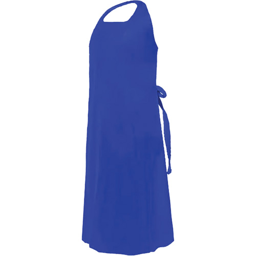 CoverMe Apron with Die-Cut Neck, Polyurethane, 45" L x 35" W, Blue Consource