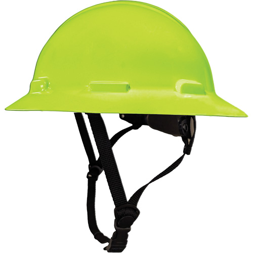 LIDGUARD&reg; Full Brim Hardhat with Chinstrap, Meets CSA Type 1, Ratchet Suspension, Vented Consource