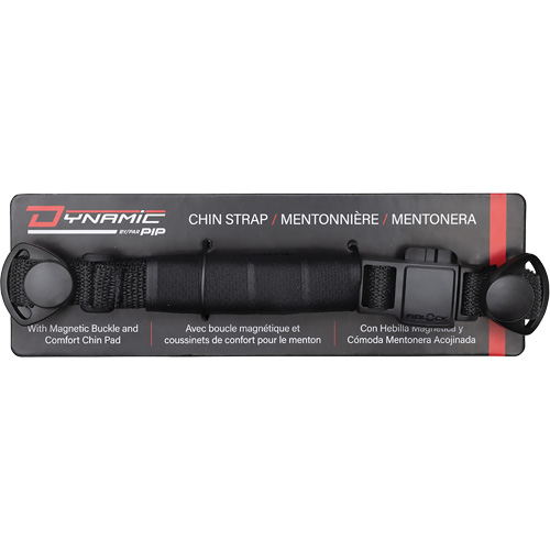 Sangle mentonni&egrave;re &agrave; 4 points Dyna-Clic avec attache magn&eacute;tique et coussinet mentonnier Consource