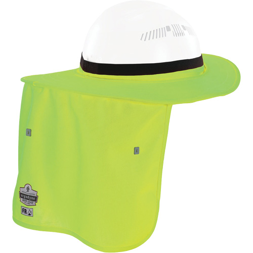 Bordure FR vert lime pour casque de chantier avec cache-cou Consource
