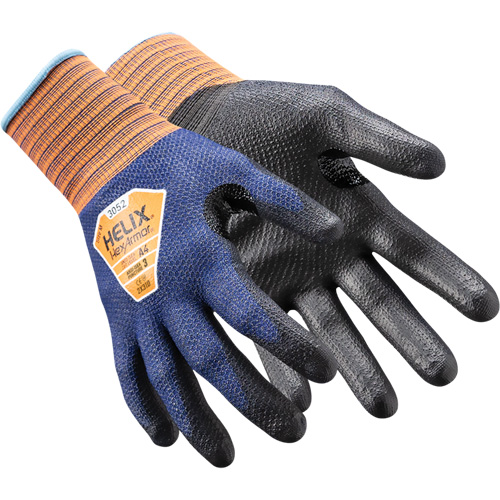 Helix&reg; 3052 Thin Work Gloves, 10/X-Large, 21 Gauge, Polyurethane Coated, ASTM ANSI Level A4/EN 388 Level D Consource