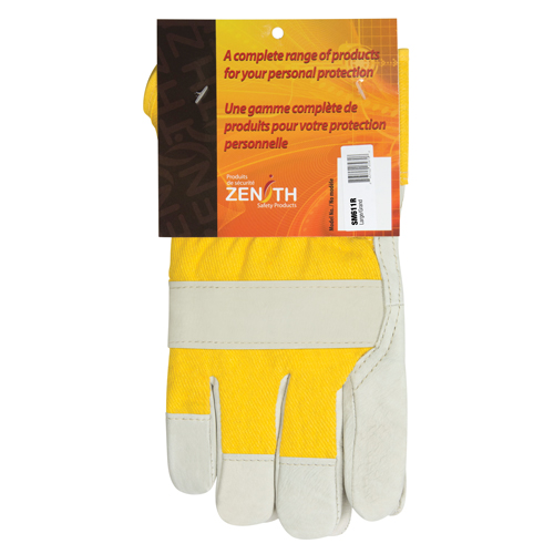 Abrasion-Resistant Winter-Lined Fitters Gloves, Large, Grain Cowhide Palm, Foam Fleece Inner Lining Consource