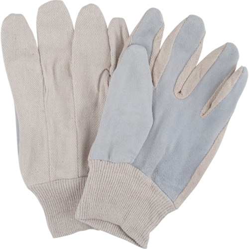 Gants de travail d'usage standard, Grand, Paume en Cuir de vache refendu Consource