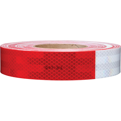 3M Scotchlite Diamond Grade Conspicuity Sheeting Series 985, 2" W x 12" L, Red & White Consource
