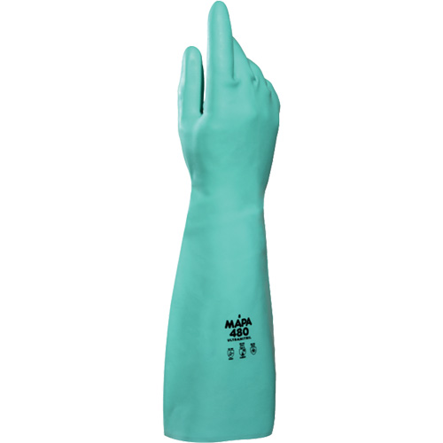Ultranil 480 Z-Pattern Grip Gloves, Size Small/7, 18" L, Nitrile, 22-mil Consource