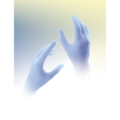 QRP Qualatrile Disposable Gloves, Medium, Nitrile, 5-mil, Powder-Free, Blue Consource