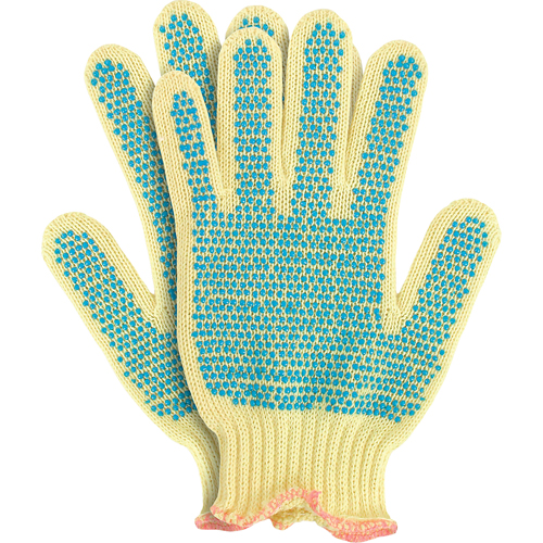 Gants en tricot avec pois, Taille Petit/7, Calibre 7, Rev&ecirc;tement PVC, Enveloppe en Kevlar, ANSI/ISEA 105 niveau 2 Consource