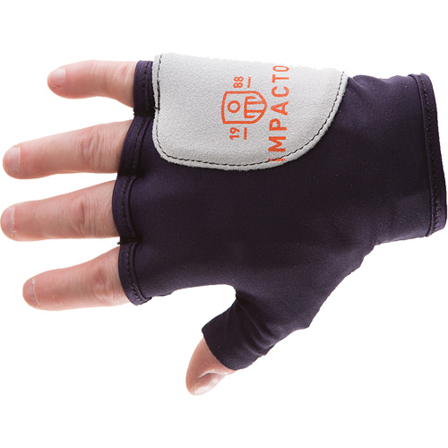 Palm/Side Fingerless Protection Gloves - Right, X-Small, Suede Palm, Slip-On Cuff Consource