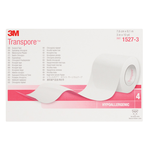 3M Transpore Surgical Tape, Class 1, 30' L x 3" W Consource