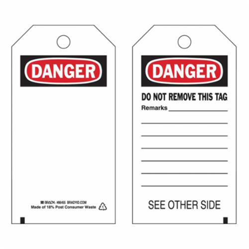 &eacute;tiquettes de s&eacute;curit&eacute; auto-plastifiantes, Polyester, 3" la x 5-3/4" h, Anglais Consource