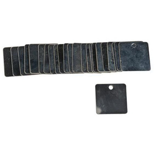 &eacute;tiquettes carr&eacute;es vierges pour vannes, Acier, 1-1/2" la x 1-1/2" h Consource