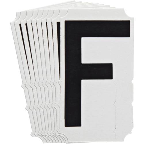 Quick-Align&reg; Individual Gothic Number and Letter Labels, F, 4" H, Black Consource