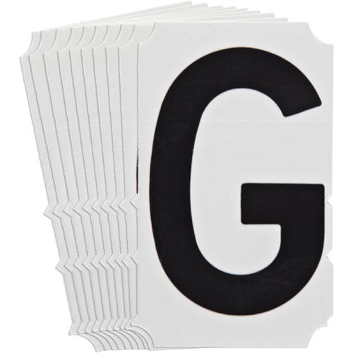 &eacute;tiquettes de lettres et chiffres gothiques individuels Quick-Align, G, 4" h, Noir Consource