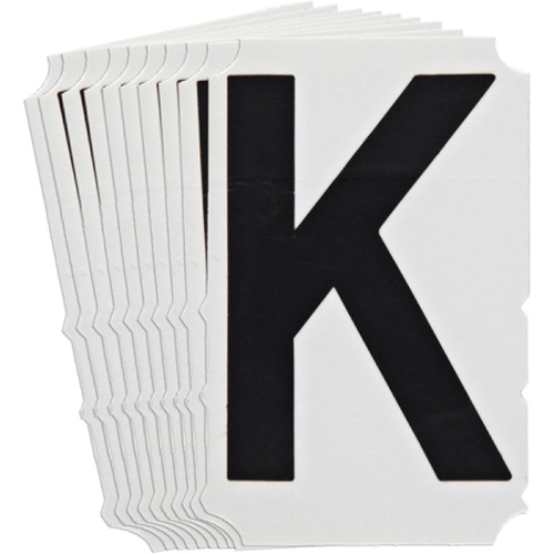 Quick-Align&reg;Individual Gothic Number and Letter Labels, K, 4" H, Black Consource