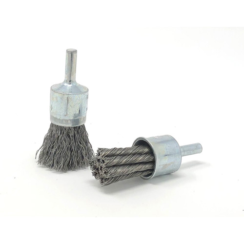 Brosse mont&eacute;e &agrave; fils ondul&eacute;s, 3/4" dia., dia. Des fils 0,014", Tige 1/4" Consource