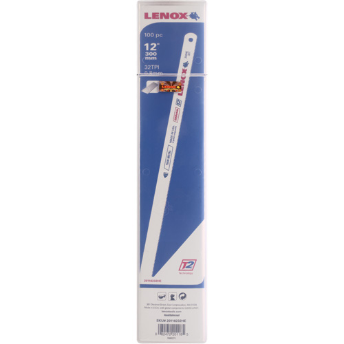 Lames pour scie &agrave; m&eacute;taux, Bim&eacute;tal, 12" lo, 32 dents par pouce Consource