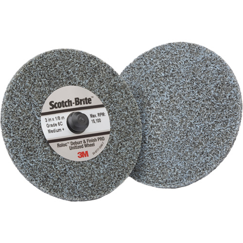 Roloc Deburr & Finish Pro TR Unitized Wheel, 2" x 1/4", Medium Grit, Ceramic Consource