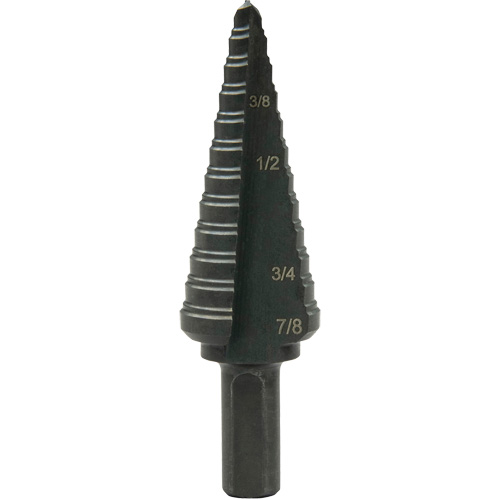 Multi-Hole Step Bit, 3/16"/4.8 mm - 7/8"/#4/22.2 mm  Consource