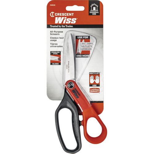 Cisaille tout usage en acier inoxydable pour ouvrier professionnel, 8-1/2", Poign&eacute;e Anneaux Consource