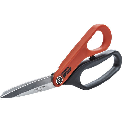 Cisaille tout usage en acier inoxydable pour ouvrier professionnel, 8-1/2", Poign&eacute;e Anneaux Consource