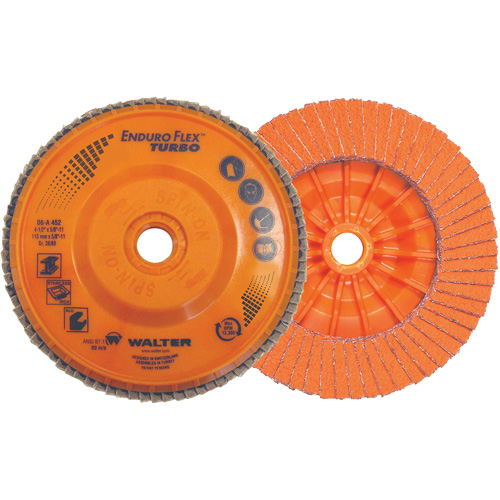 Disque &agrave; lamelles Enduro-Flex Turbo, 4-1/2" x 5/8"-11, Grain 36/60 Consource
