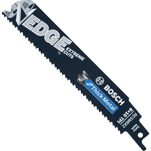 Edge Reciprocating Saw Blades, Bi-Metal, 8/10 TPI, 6" L Consource