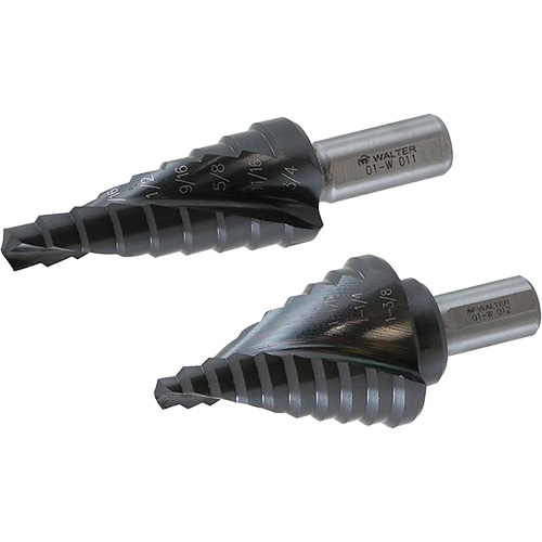 Multi-Step Step Drill Bit, 1/4" - 1" , Titanium Consource