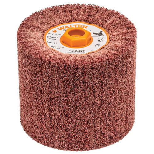 Tambour de conditionnement de surface Blendex, 4-1/2" dia. x 4" la, 5/8"-11 Arbre, Grain Cors&eacute; Consource