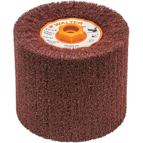 Tambour de conditionnement de surface Blendex, 4-1/2" dia. x 4" la, 5/8"-11 Arbre, Grain Moyen Consource