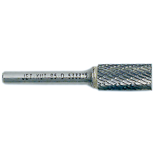 End-Cut Cylindrical Burr, 1/2" Dia., 1/4" Shank, 1" Depth of Cut Consource