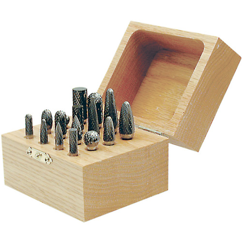 Jeu de fraises au carbure CBK-16 dans un coffret en bois, 16 morcea Consource