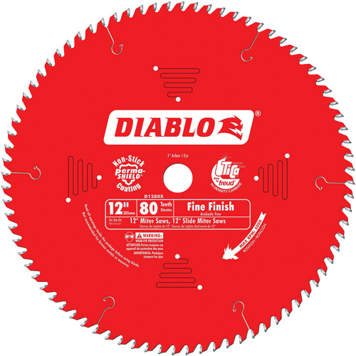 Lames de scie pour entrepreneur - Lames de scie finition fine, 12", 80 dents, Pour Bois Consource