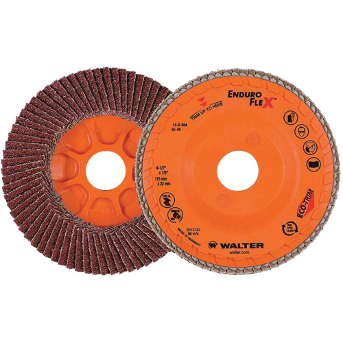Disque &agrave; lamelles Enduro-Flex, 4-1/2" x 7/8", Type 27, Grain 40, Alumine de zirconium Consource