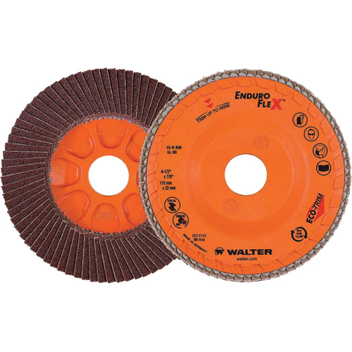 Disque &agrave; lamelles Enduro-Flex, 4-1/2" x 7/8", Type 27, Grain 80, Alumine de zirconium Consource