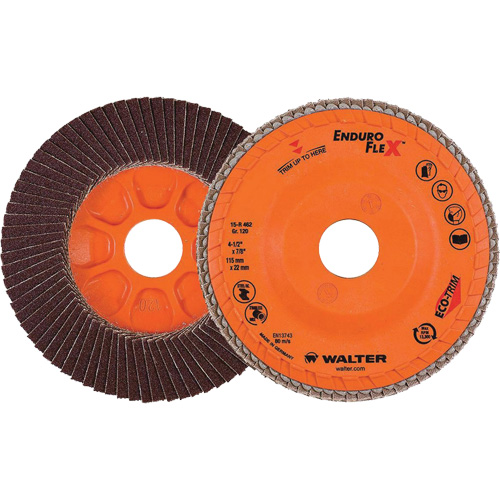 Enduro-Flex Flap Disc, 4-1/2" x 7/8", Type 27, 120 Grit, Zirconia Alumina Consource