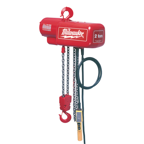 Palan &eacute;lectrique &agrave; chaîne, Lev&eacute;e 15', Capacit&eacute; 2000 lb (1 tonne), 16 pi/min Consource