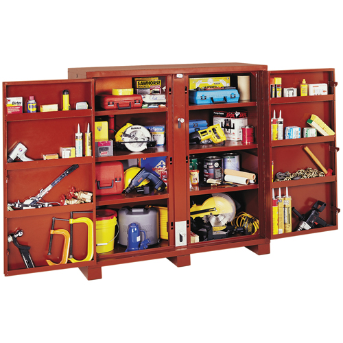 Armoire &agrave; tablettes Jobsite, Acier, 47,5 pi³, Rouge Consource