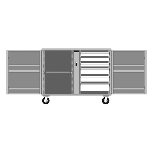 &eacute;tabli roulant, 49-7/8" la x 40-5/8" h x 26-7/8" p, Capacit&eacute; de 24,6 pi³ Consource